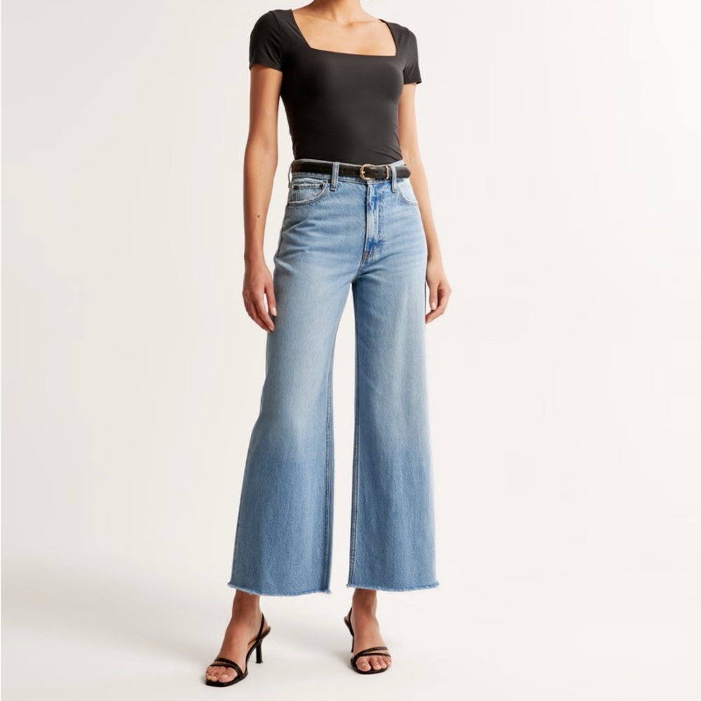 High Rise Cropped Wide Leg Jean, Curve Love